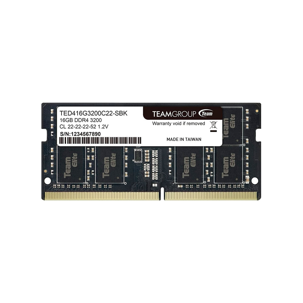 Memoria RAM TeamGroup Elite 16GB DDR4 SO-DIMM 3200MHz CL22 para portátil - Alta Velocidad y Rendimi