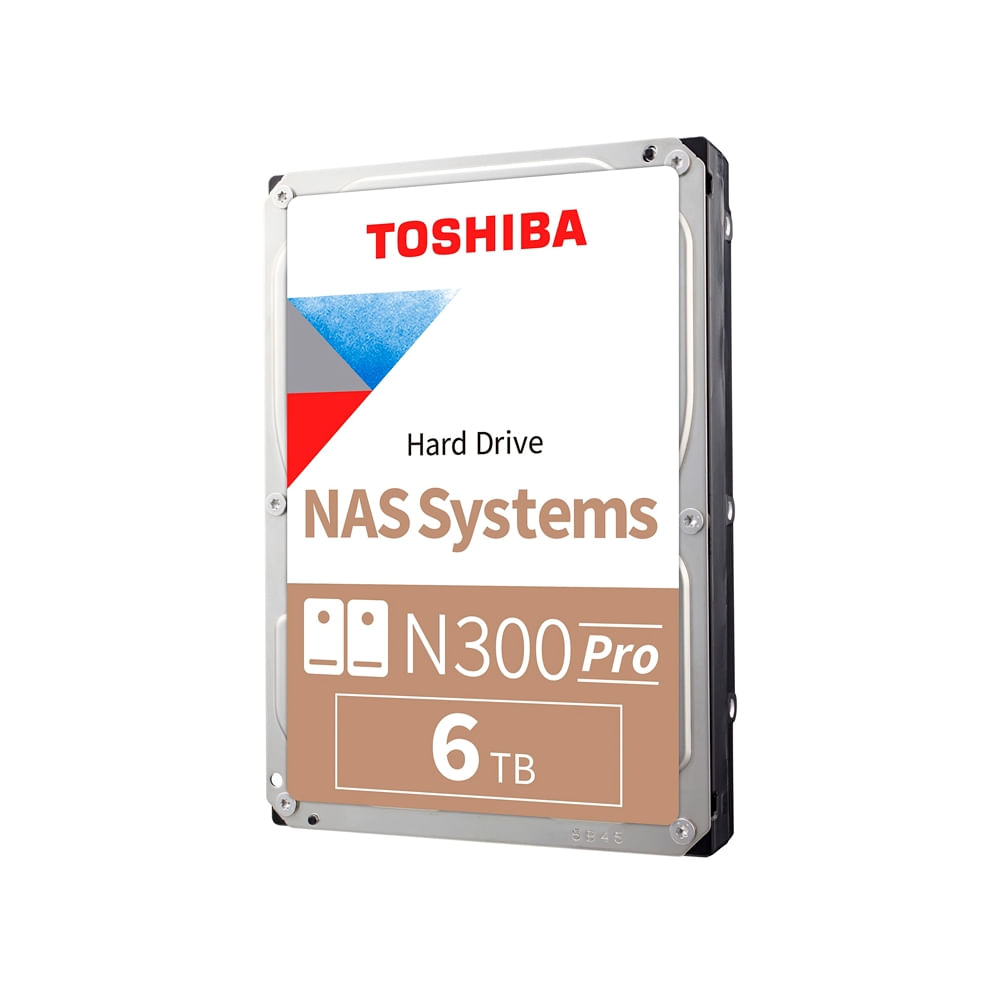 Disco duro Toshiba N300 PRO de 6TB, SATA 7200rpm, 3.5"" para NAS, alta capacidad y rendimiento.