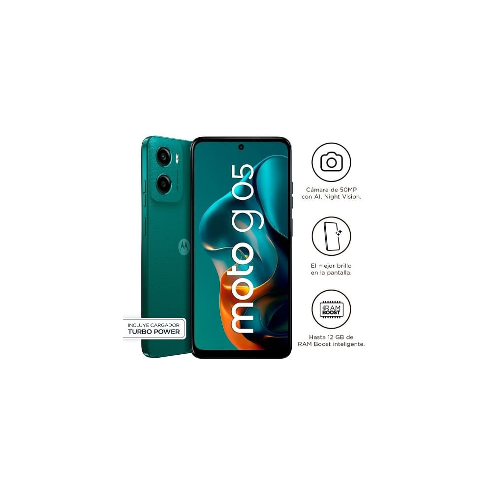 Smartphone Motorola G05 XT2523-2 Android 64 GB Azul, Pantalla Táctil, Conectividad Completa