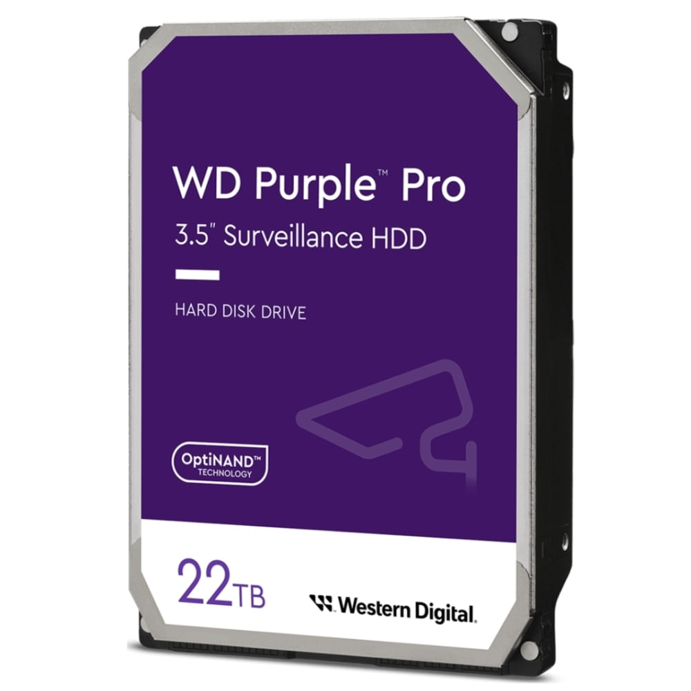 Disco Duro WD Purple Pro 22TB SATA, alto rendimiento para videovigilancia y almacenamiento seguro