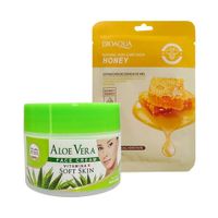Crema Facial de aloe vera + Mascarilla Natural De Miel