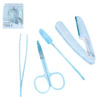 Set De Beauty Tools x4 Piezas Celeste - Bellespa