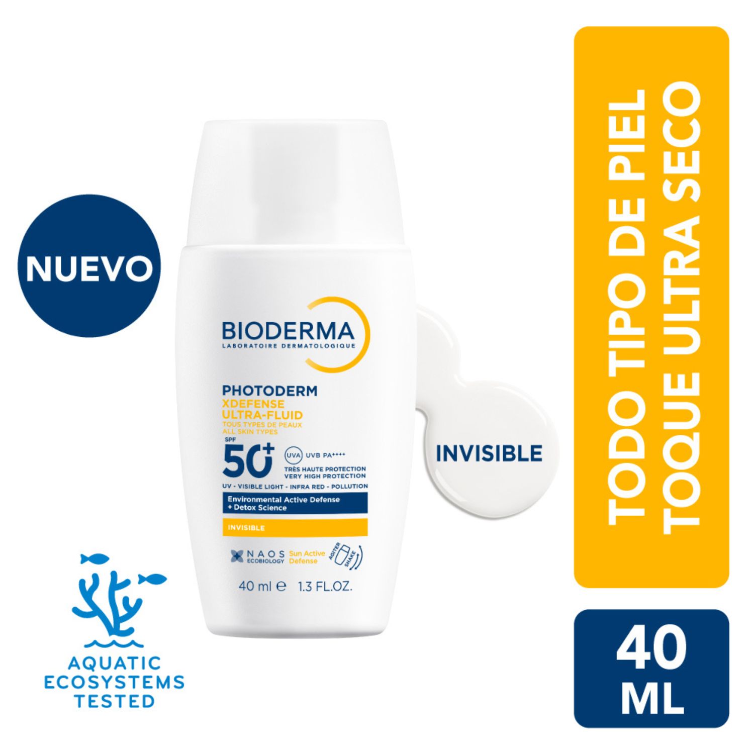 Bloqueador Bioderma Photoderm Xdefense Ultrafluid Spf50+ Invisible