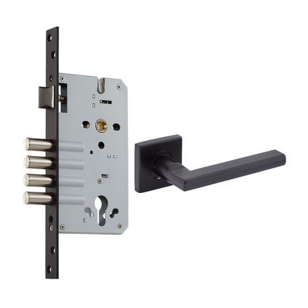 Cerradura de Embutir Bronce/Acero Negro Kwikset Palermo