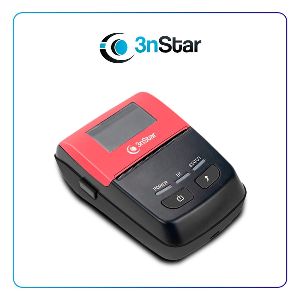 Impresora térmica portátil 58mm 3nStar PPT205BT, Bluetooth, compatible con Android y Windows, 100mm