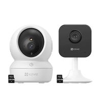 Kit Cámaras H6C Full HD - H1C Full HD Ezviz Audio 2 vías Detección Movimiento SD 128GB