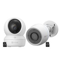 Kit Cámaras Ezviz H6C Full HD - H3C Full HD 360 Audio Doble vía Noche Color SD 64GB