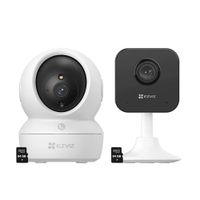 Kit Cámaras H6C Full HD - H1C Full HD Ezviz Audio 2 vías Detección Movimiento SD 64GB