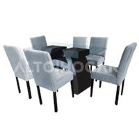 Juego de Comedor 6 Sillas Karmela Gris
