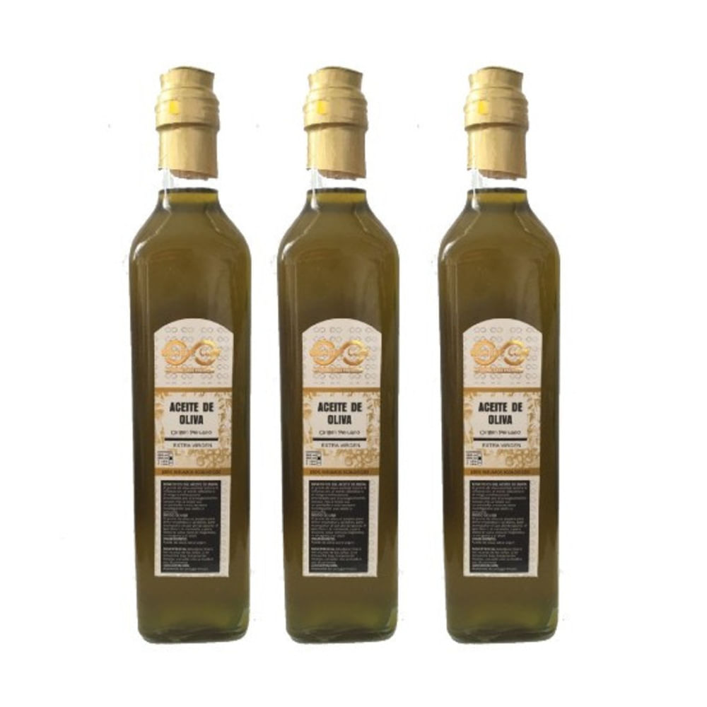 Aceite de Oliva Extra Virgen pack 500ml x 3 Alkaline Care