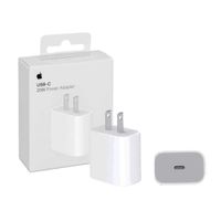 Cargador Apple Original USB-C 20W carga rápida Blanco