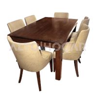 Juego de Comedorr 6 Sillas Venice Beige Madera Tornillo