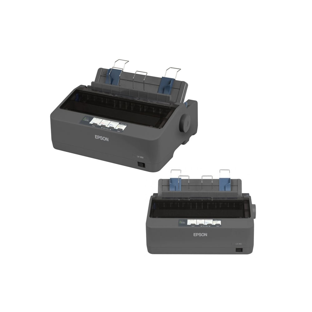 Impresora matricial Epson LX-350, 390 cps, USB, paralelo y serie, 80 columnas, monocromo, ideal par