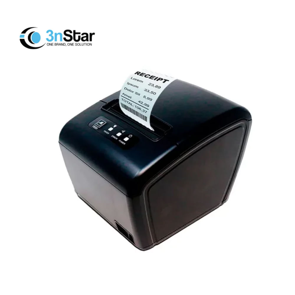 Impresora térmica 3nStar RPT006B de 80mm, 260mm/s, USB/Ethernet/Bluetooth, cortador automático