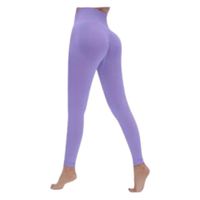 Mallas Deportivas Push Up De Cintura Alta Para Mujer Morado