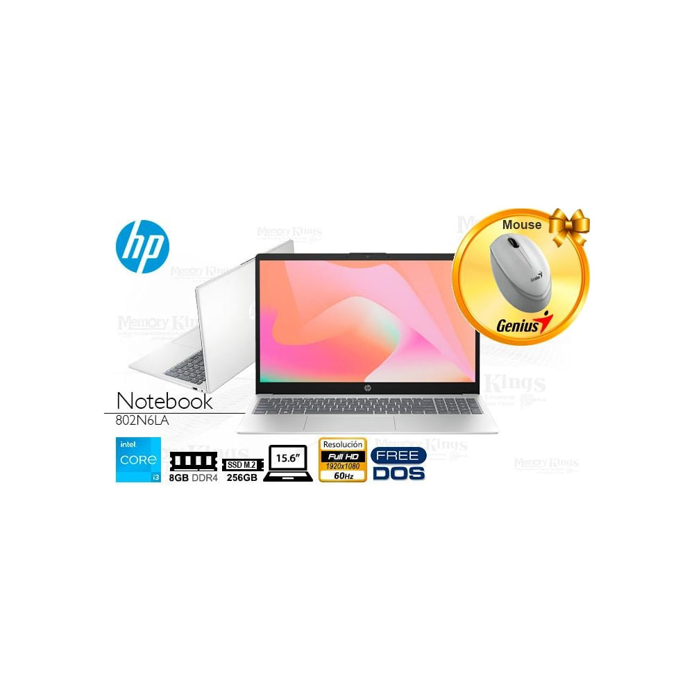 Laptop HP 15.6"" con Core i3 N305, 8GB RAM, 256GB SSD y gráfica Intel UHD - Ideal para tareas diaria