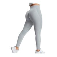 Mallas Deportivas Push Up De Cintura Alta Para Mujer Plateado