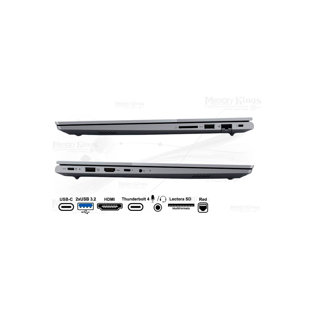 Lenovo ThinkBook 16"" FHD - Intel Core Ultra 5, 16GB RAM, 512GB SSD, WiFi 6, Gris, Windows 11 Pro