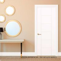 Puerta Contraplacada Dimfer Modelo Opera 70x207 cm Blanco Moderna HDF
