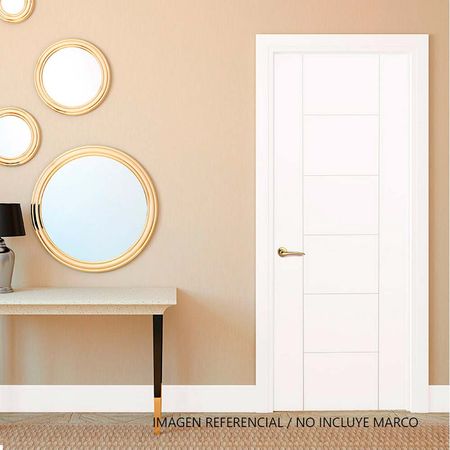 Puerta Contraplacada HDF Dimfer Modelo Opera Blanco 75x207 cm