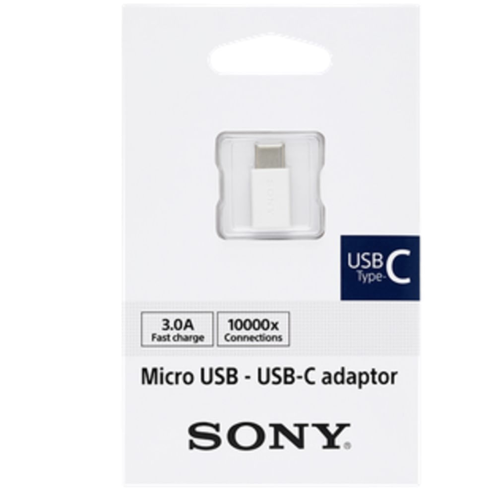 Mini Conector Sony Micro USB a USB-C Blanco - CP-BC0W