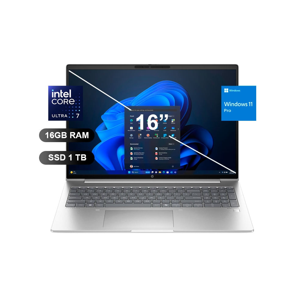 HP ProBook 460 G11 de 16"" con procesador Ultra Core i7, 16GB RAM DDR5 y pantalla WUXGA UWVA