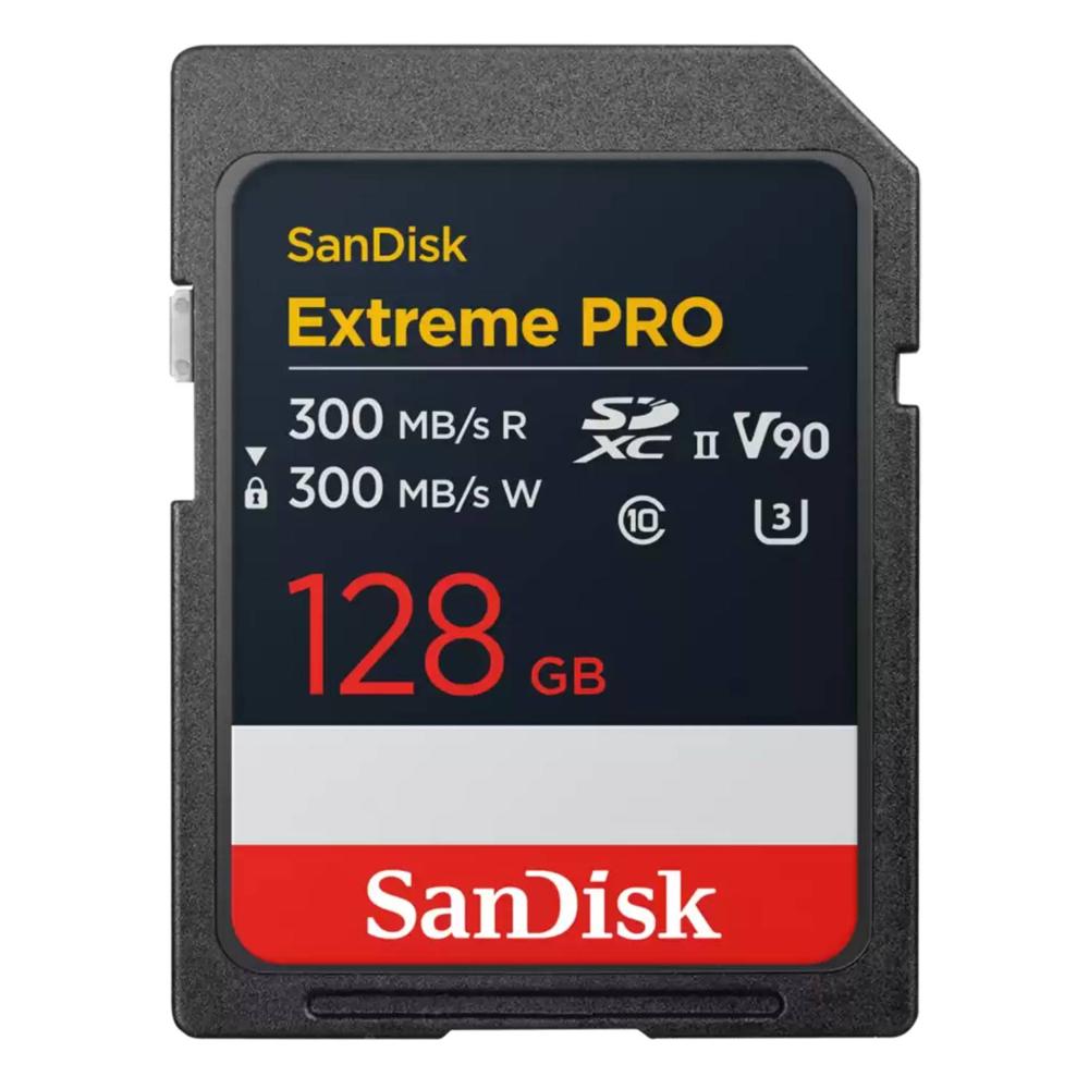MEMORIA SANDISK EXTREME PRO SDXC UHS-II 128GB. V90 U3, C10 300MBS R/W