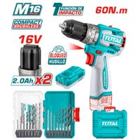 COMBO TALADRO COMPACTO 2X20AH + SET BROCAS - TOSLI241199