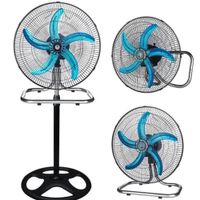 Ventilador industrial 3 en 1 de 18"" 5 aspas piso pared escritorio