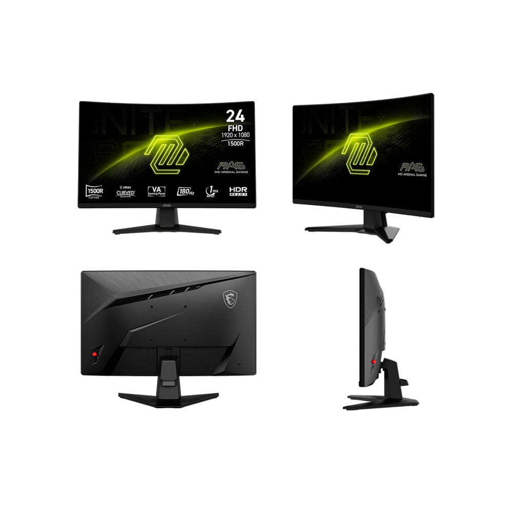 Monitor curvo MSI G242C FHD de 24” - 180Hz, 1ms, ideal para gaming y experiencias envolventes.