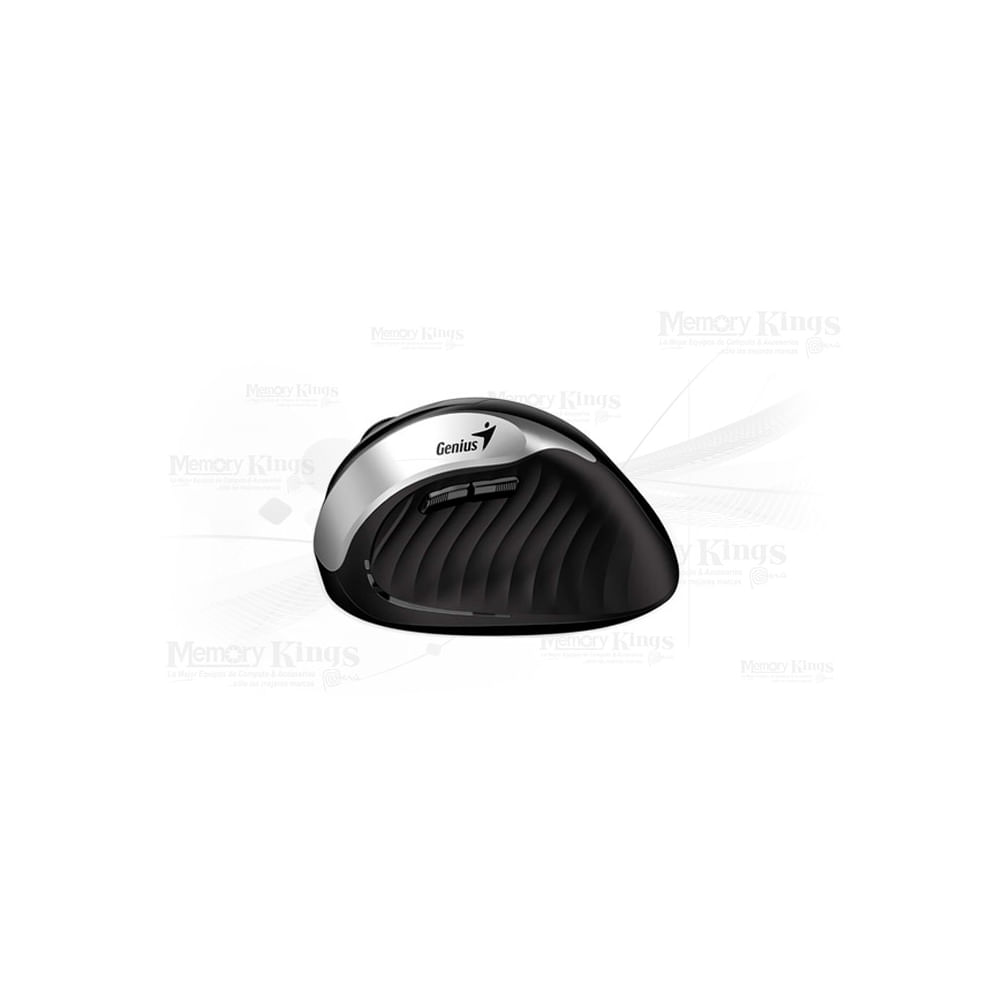 Mouse inalámbrico vertical Genius Ergo 8250S ergonómico 6 botones color gris plata