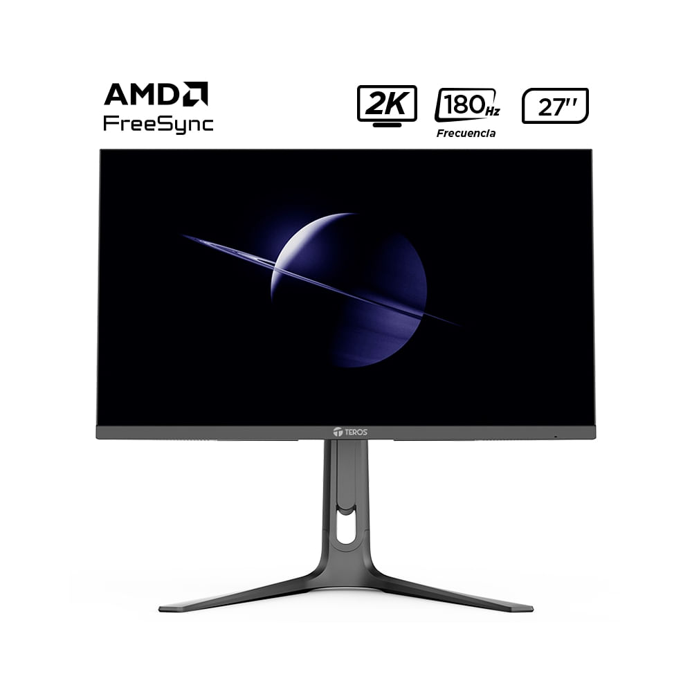 Monitor gaming TEROS TE-2753G 27"" 2K QHD IPS, 180 Hz, 1 ms, HDMI y DP - Máxima calidad visual