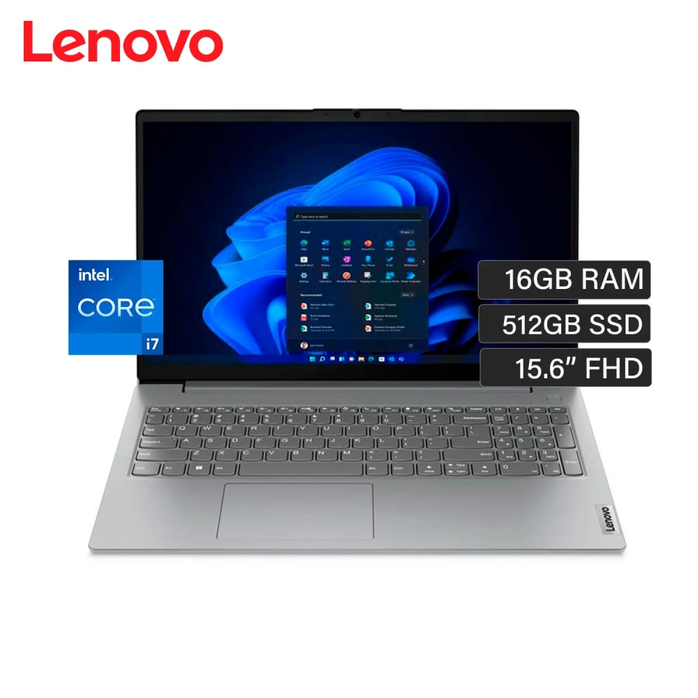 Notebook Lenovo V15 G4 IRU, 15.6"" FHD, Core i7 13620H, 16GB RAM, alto rendimiento para trabajo o ga