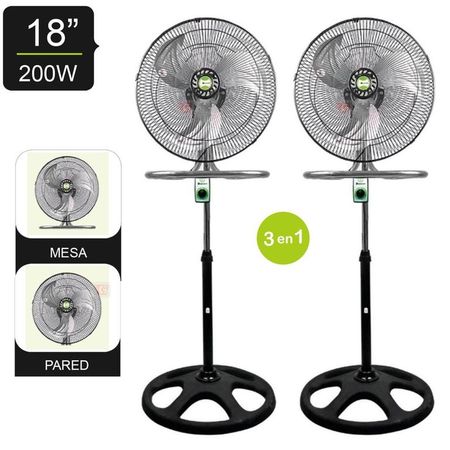 Combo Ventilador Pedestal 18 200W BK-8218VING