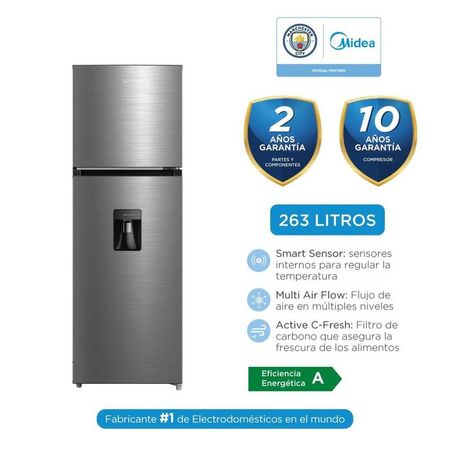 Refrigeradora Top Mount No Frost 263l Inox MDRT385MTR46PEW