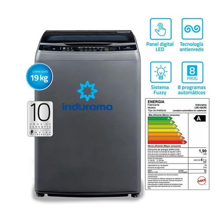 Lavadora Automática Indurama  LRI-19CRI  Croma 19 Kg