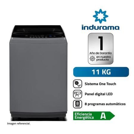 Lavadora Automática Indurama LRI-11DGR 11kg Gris Oscuro