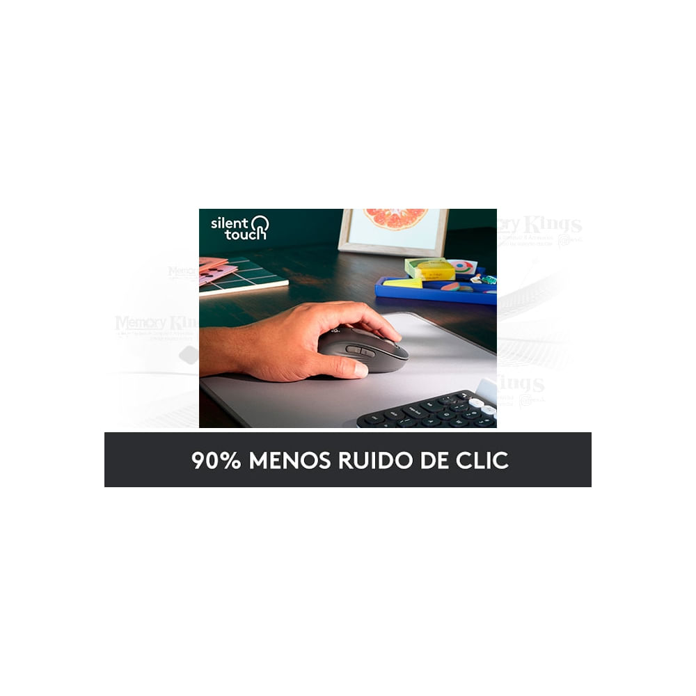 Mouse Logitech Signature M650 Silent Large Izquierdo Inalámbrico Bluetooth Negro - Comodidad y prec