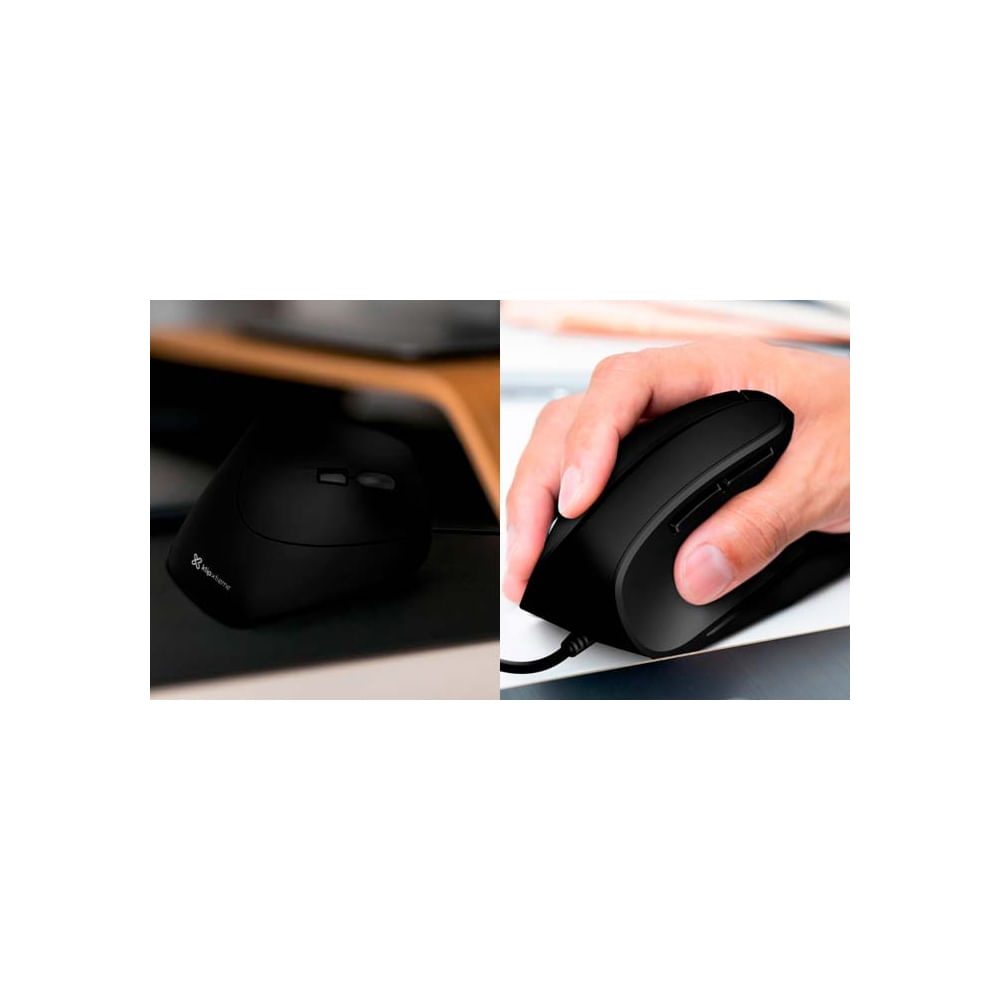 Klip Xtreme Krown KMO-506 - Ratón vertical ergonómico USB, 6 botones para diestros, cableado