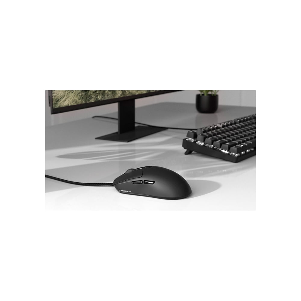 Ratón gaming Cougar Minos NEO de 6200 dpi, cable USB, 5 botones y color negro para máxima precisión