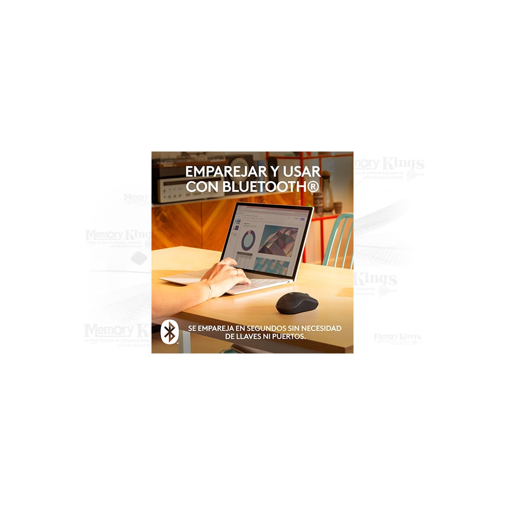 Logitech M240 ratón Bluetooth silencioso, compacto y portátil, seguimiento suave en color grafito