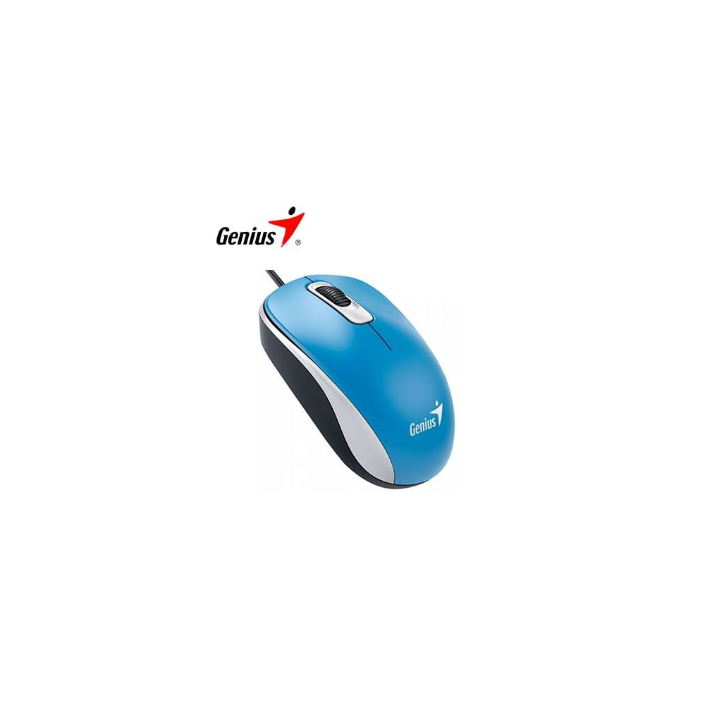 Mouse Genius DX-110 óptico USB 1000 DPI color azul para una navegación precisa y cómoda