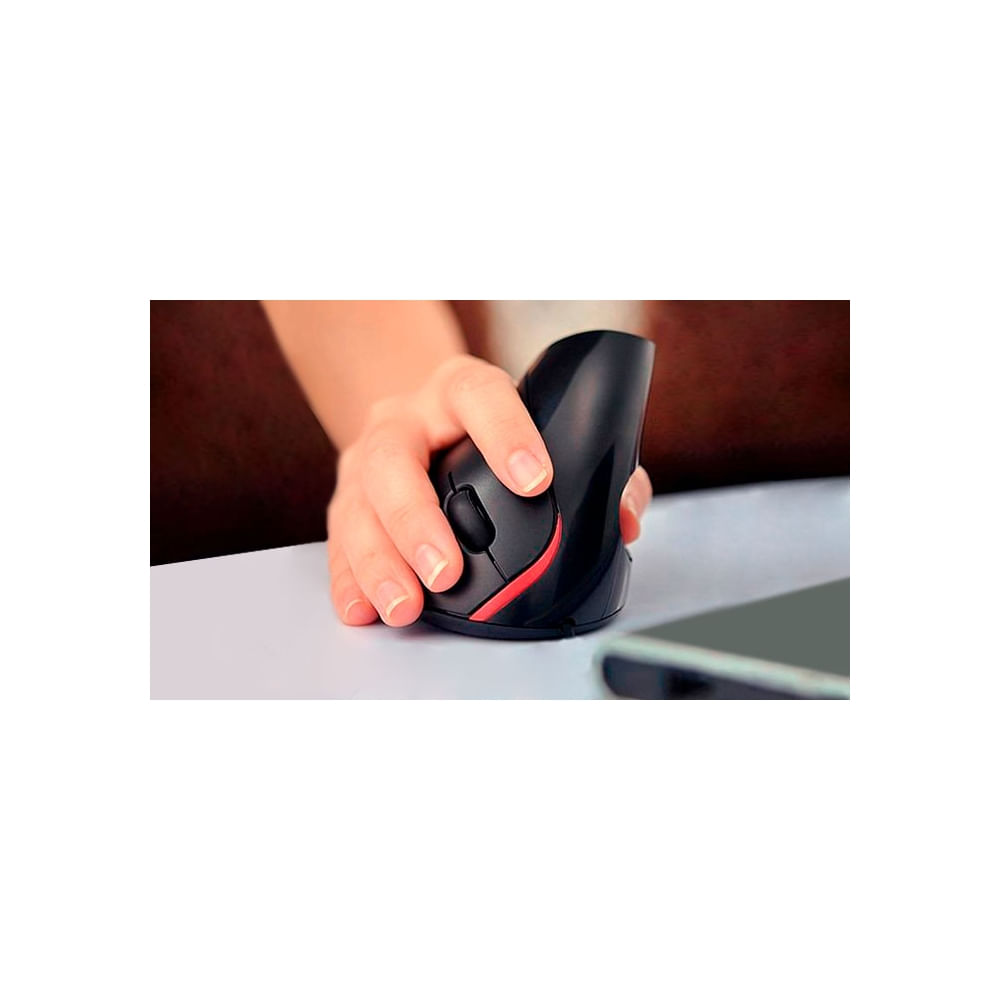 Mouse inalámbrico ergonómico Encore ENMS-WV01 vertical, ideal para comodidad y navegación en Netfli