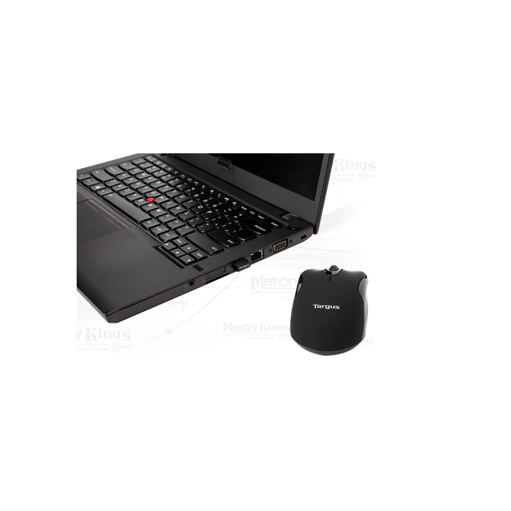 Mouse Targus W575 inalámbrico ergonómico, 1600 DPI, color negro, comodidad y precisión ideal