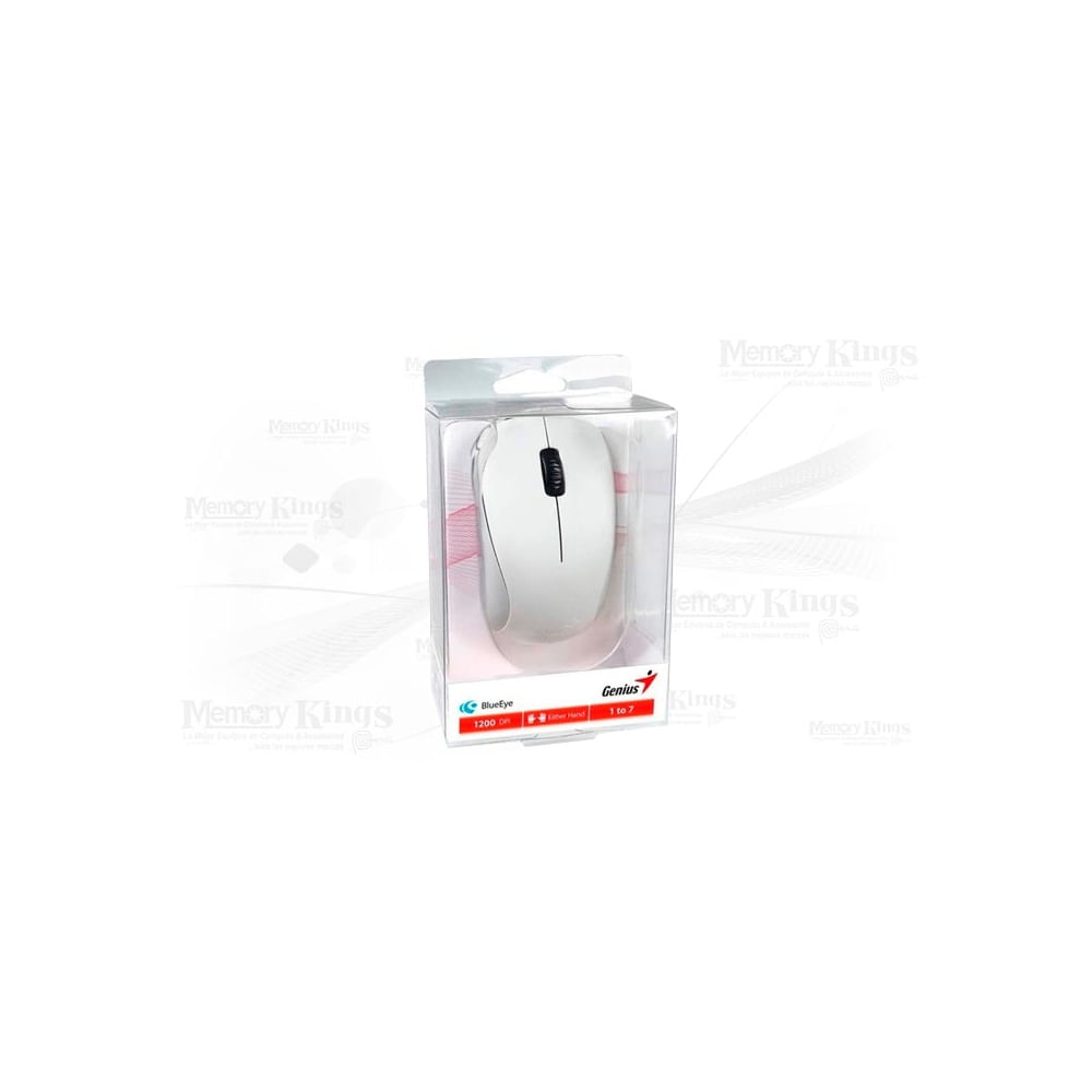 Mouse inalámbrico Genius NX-7000 blanco - diseño ergonómico y alta precisión