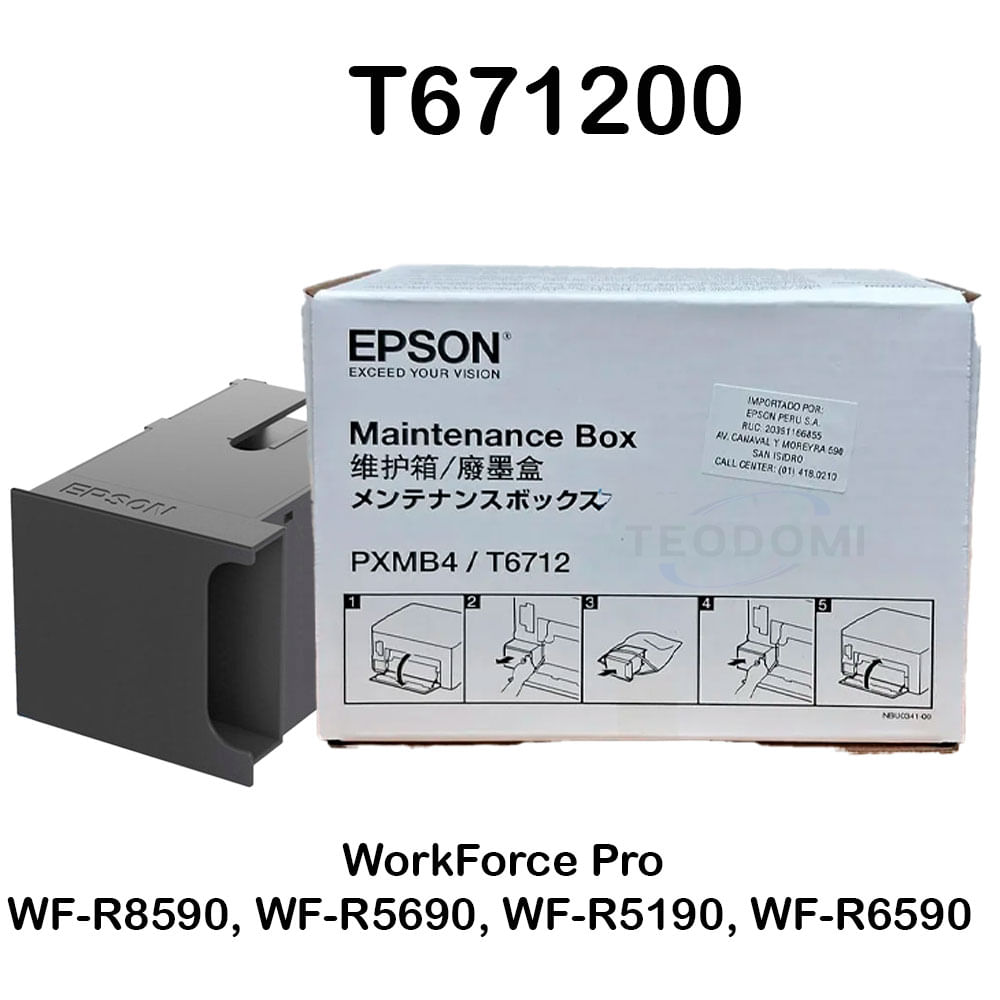 Caja de Mantenimiento Epson T671200 Original