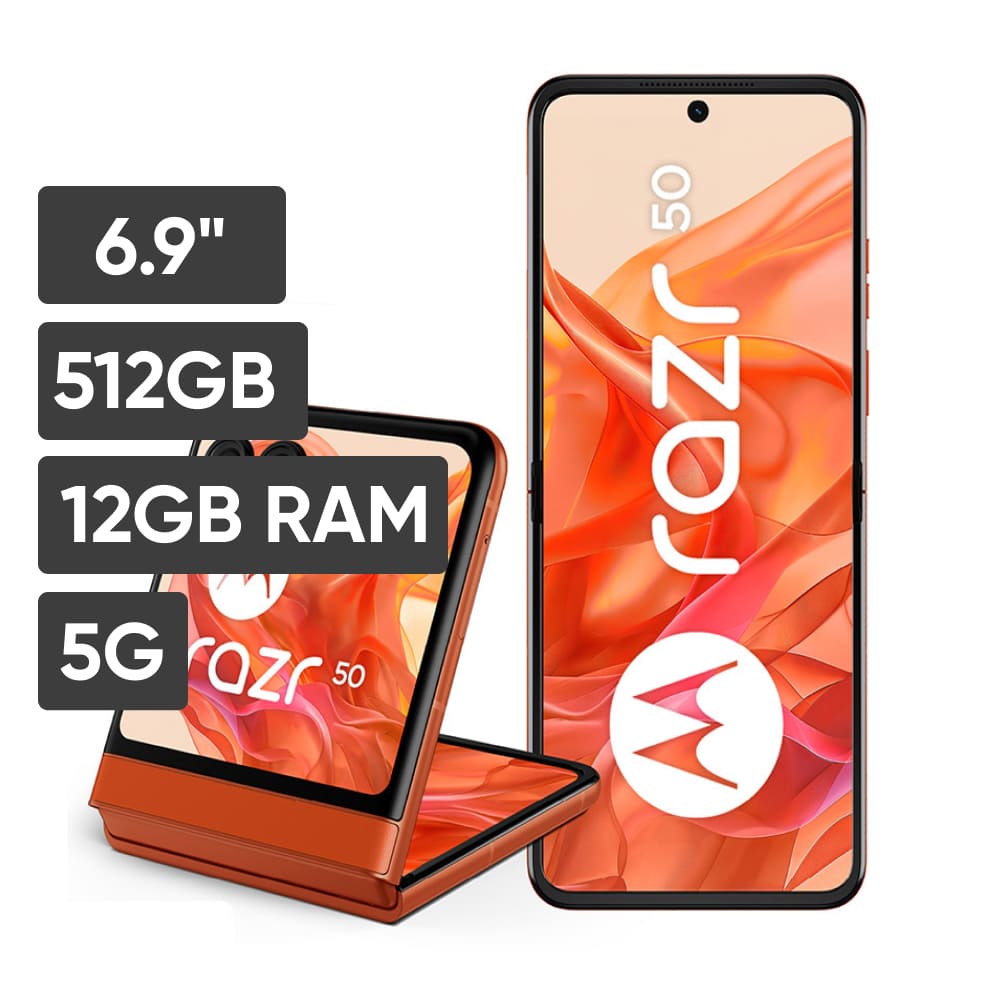 Smartphone MOTOROLA RAZR 50 6.9"" 12GB 512GB 50MP+13MP Naranja