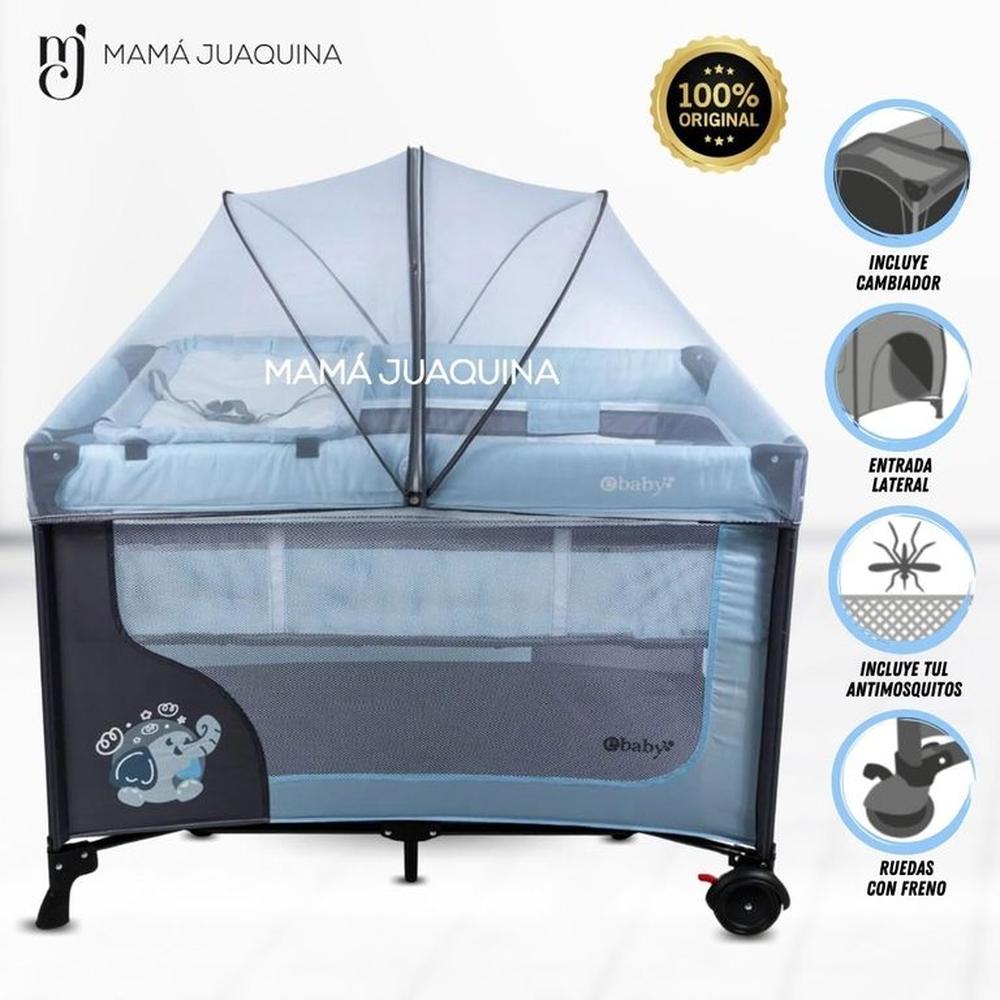 Cuna Corral de Lujo «LUUBORN» Edición Limitada Light Blue