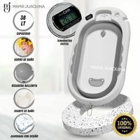 Bañera Portátil «ZUMAR» con Termómetro Digital Gray