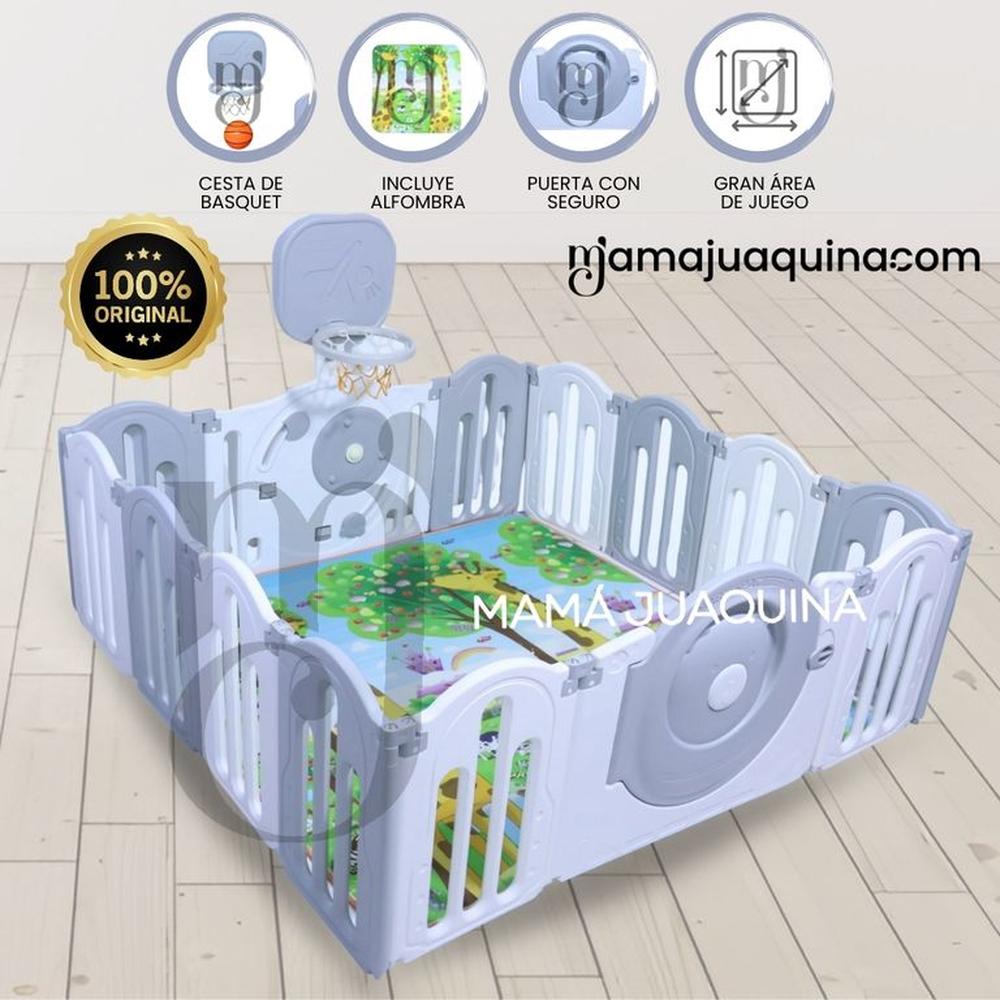 Corral Interactivo con Alfombra Plegable «DAYCAMP» Gray